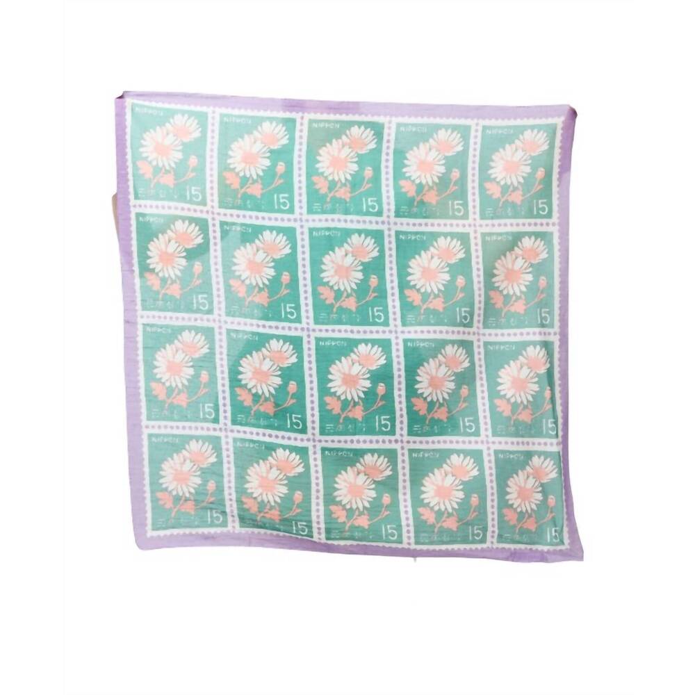 NEW EPICE women's flower stamp scarf in multi